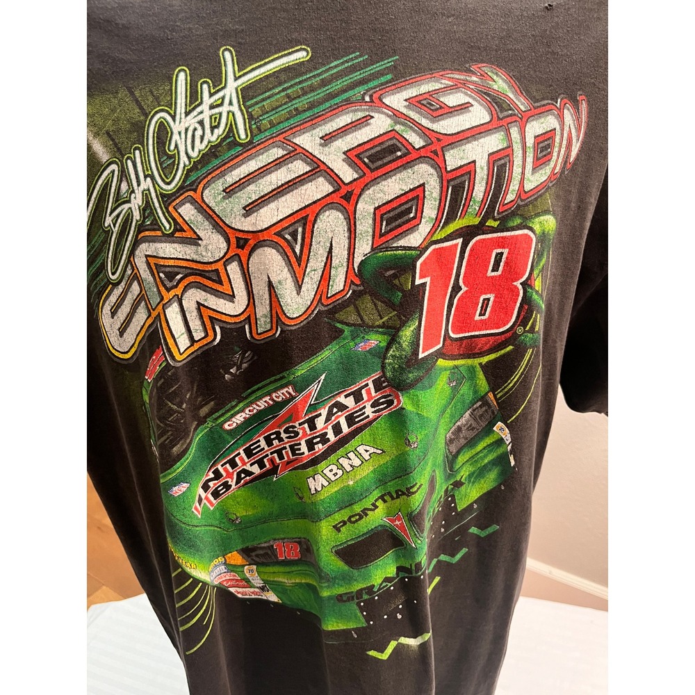 NASCAR Bobby Labonte T Shirt Mens XL Black Good Vintage 2001 Interstate 18